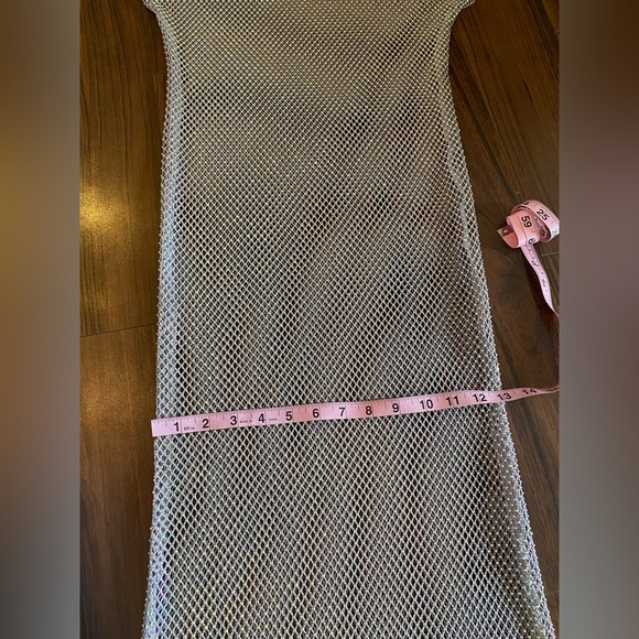 RHINESTONE MESH MIDI DRESS - Picture 8 of 9